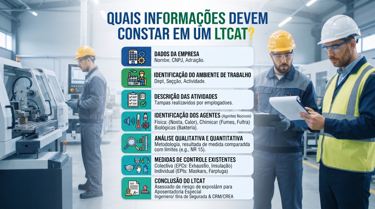 Quais informações devem constar em um LTCAT?
